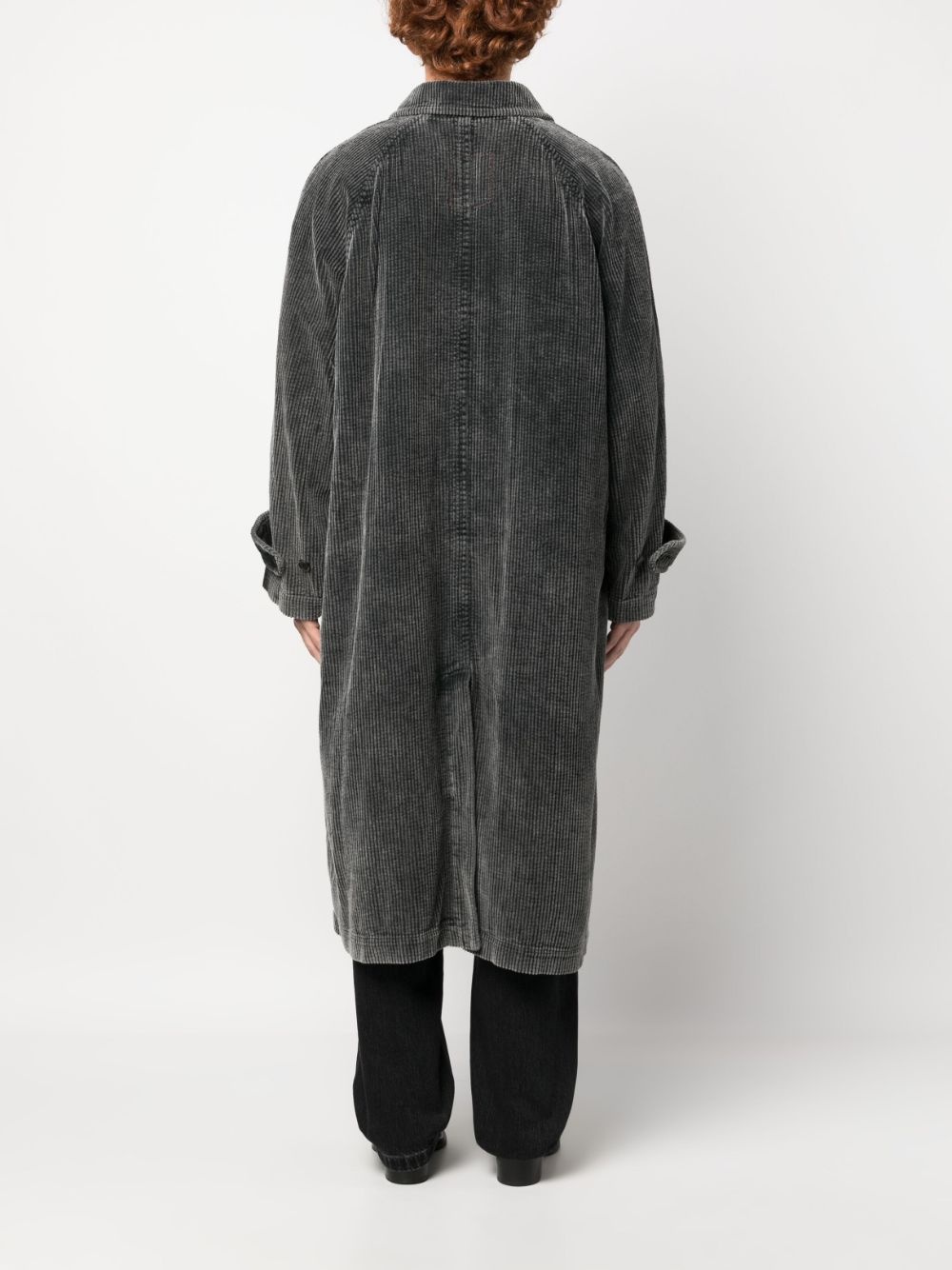 corduroy cotton trench coat - 4