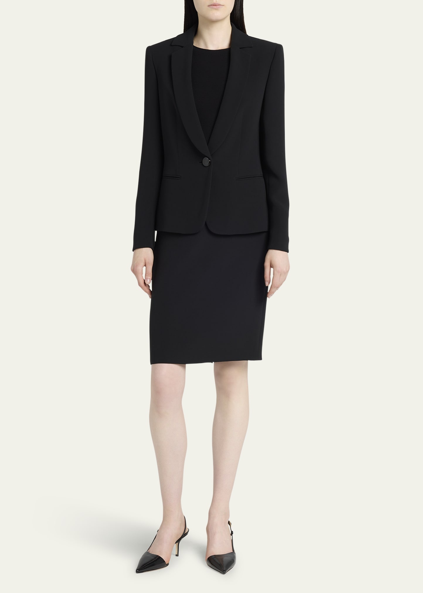 Silk Cady Pencil Skirt - 2
