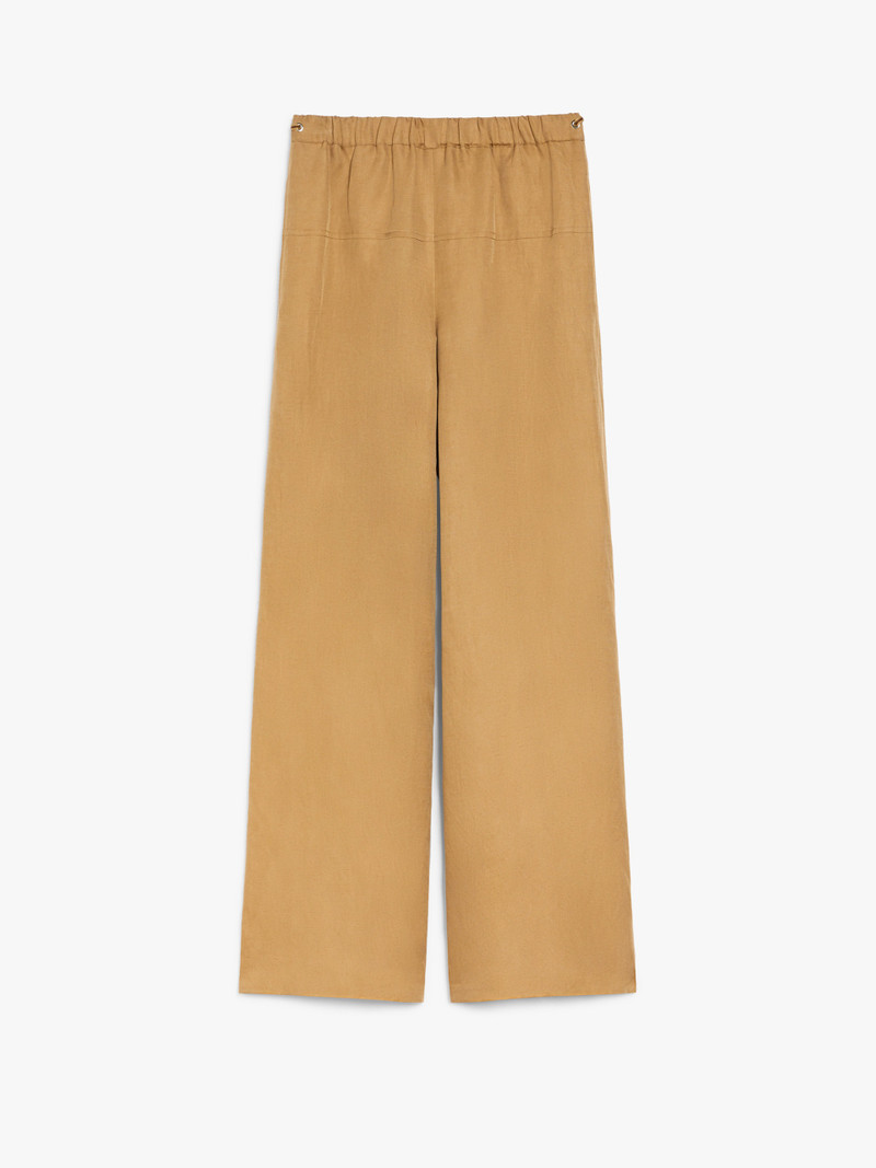 ONORE Wide linen and silk trousers - 1