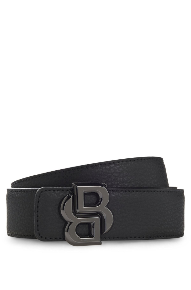 REVERSIBLE ITALIAN LEATHER BELT WITH DOUBLE-B MONOGRAM BUCKLE 1