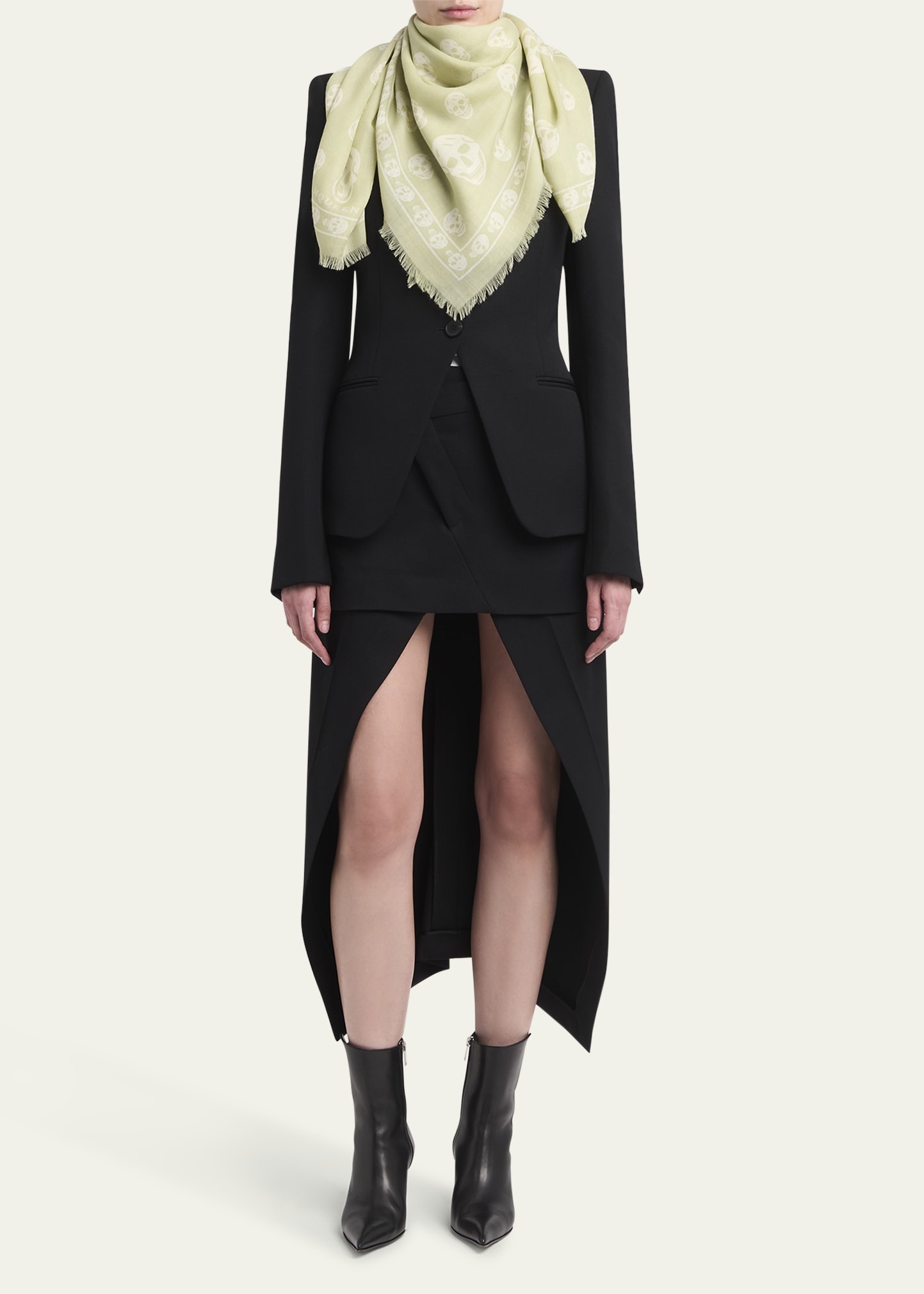 Classic Skull Wool Scarf - 2