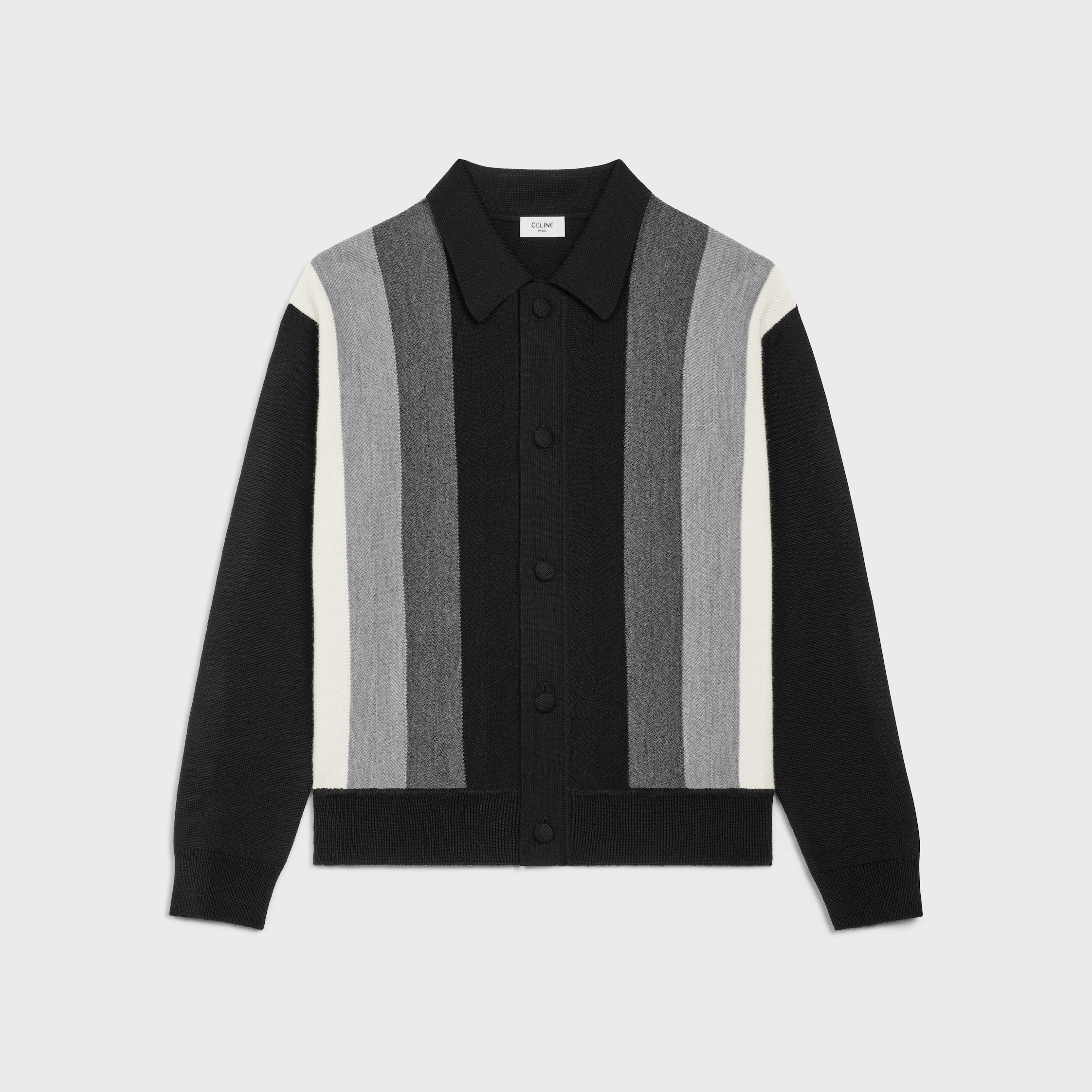 polo cardigan in wool - 1