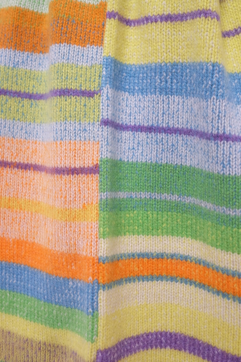 The Elder Statesman STRIPE SUPER SOFT CASHMERE BLANKET outlook