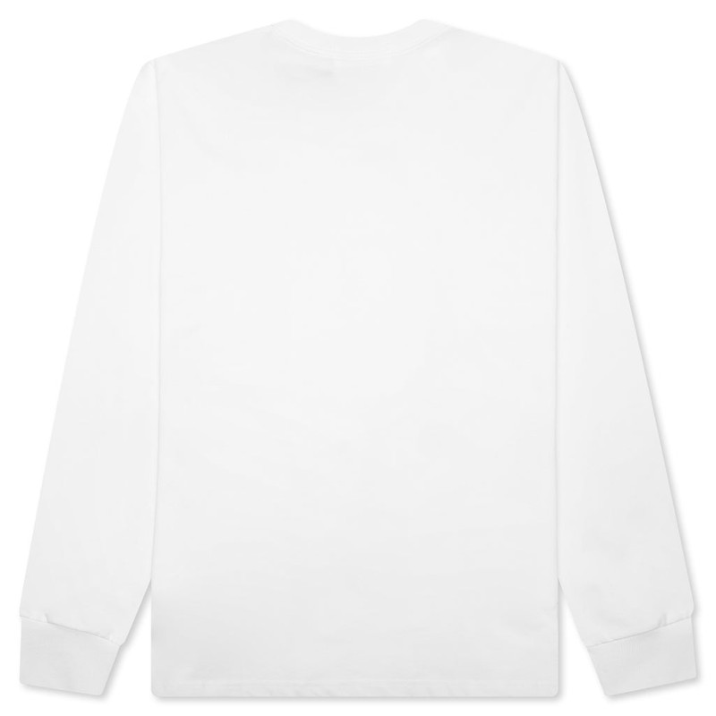 A BATHING APE® MARBLING CAMO APE HEAD RELAXED FIT L/S TEE - WHITE outlook