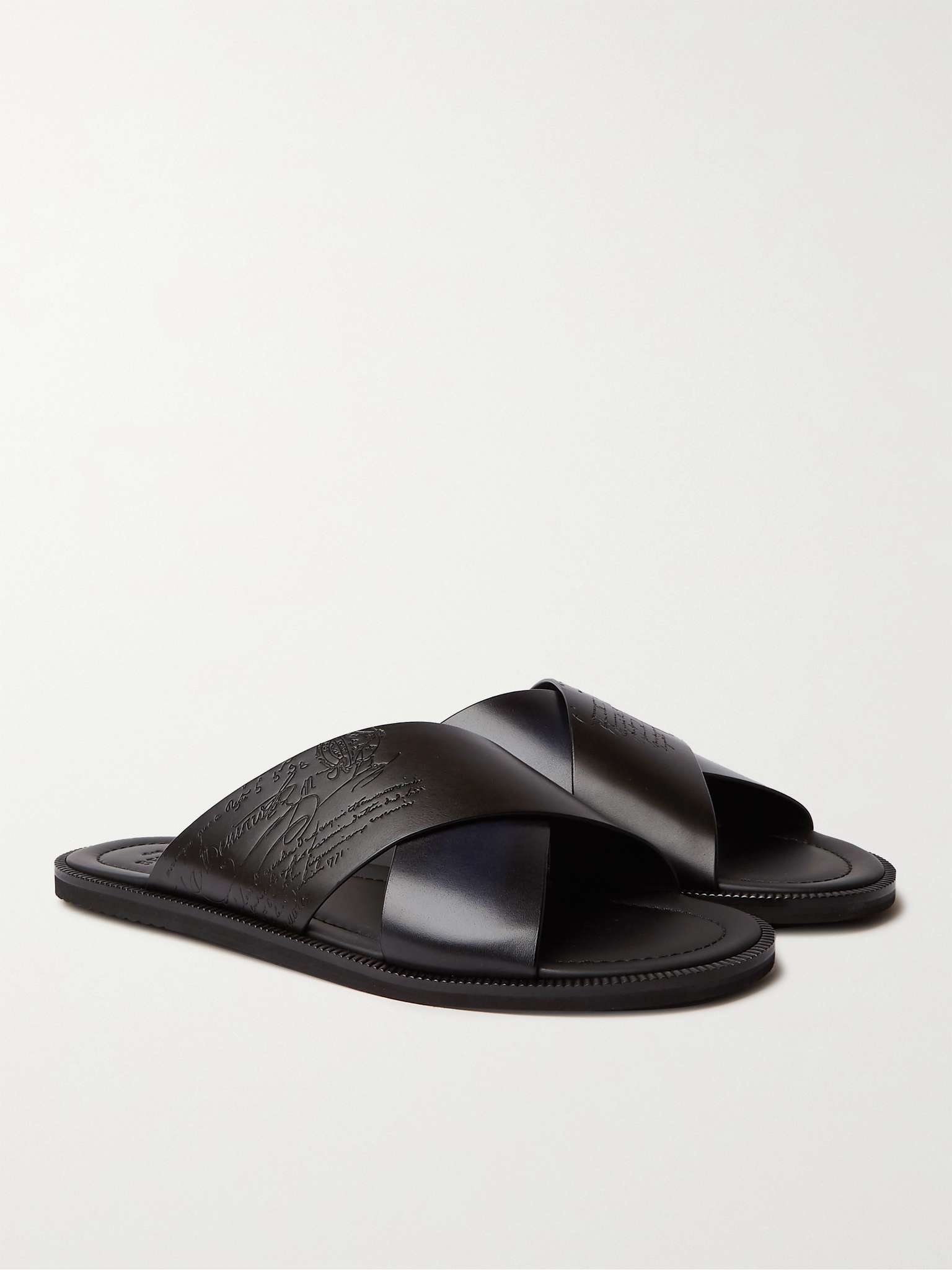 Sifnos Scritto Leather Sandals - 4