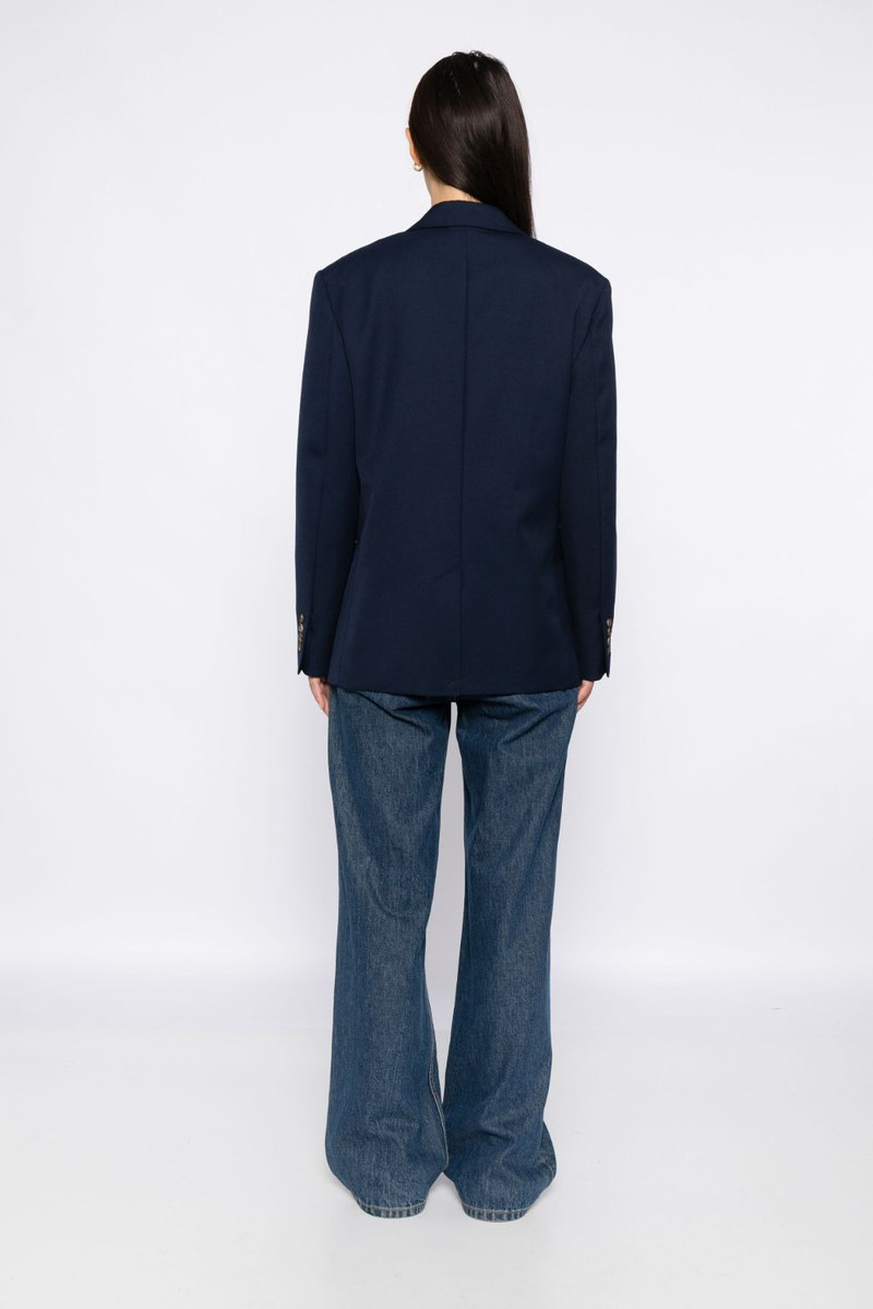 logo-embroidered blazer 4