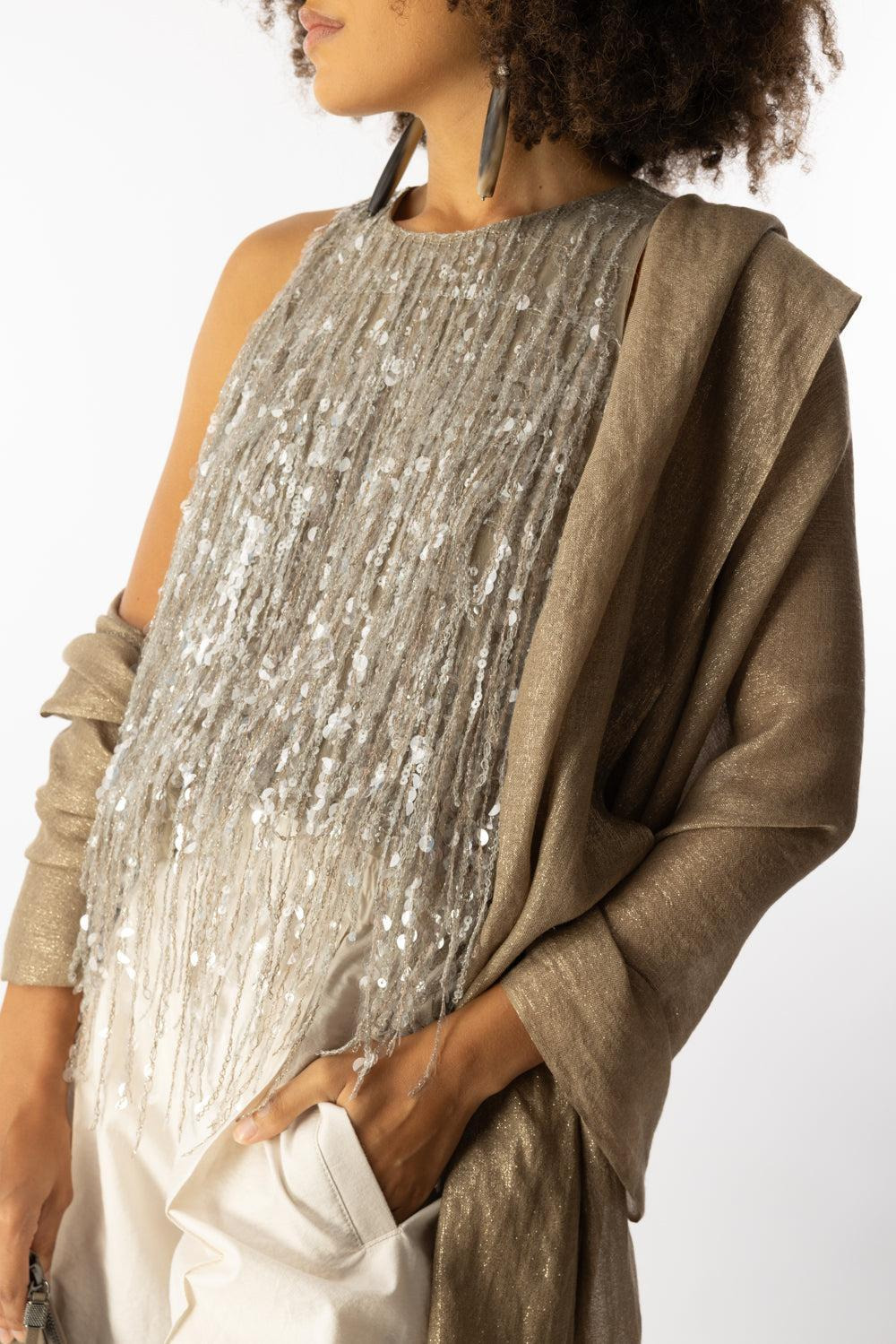 Glistening Waterfall Embroidery Top - 5