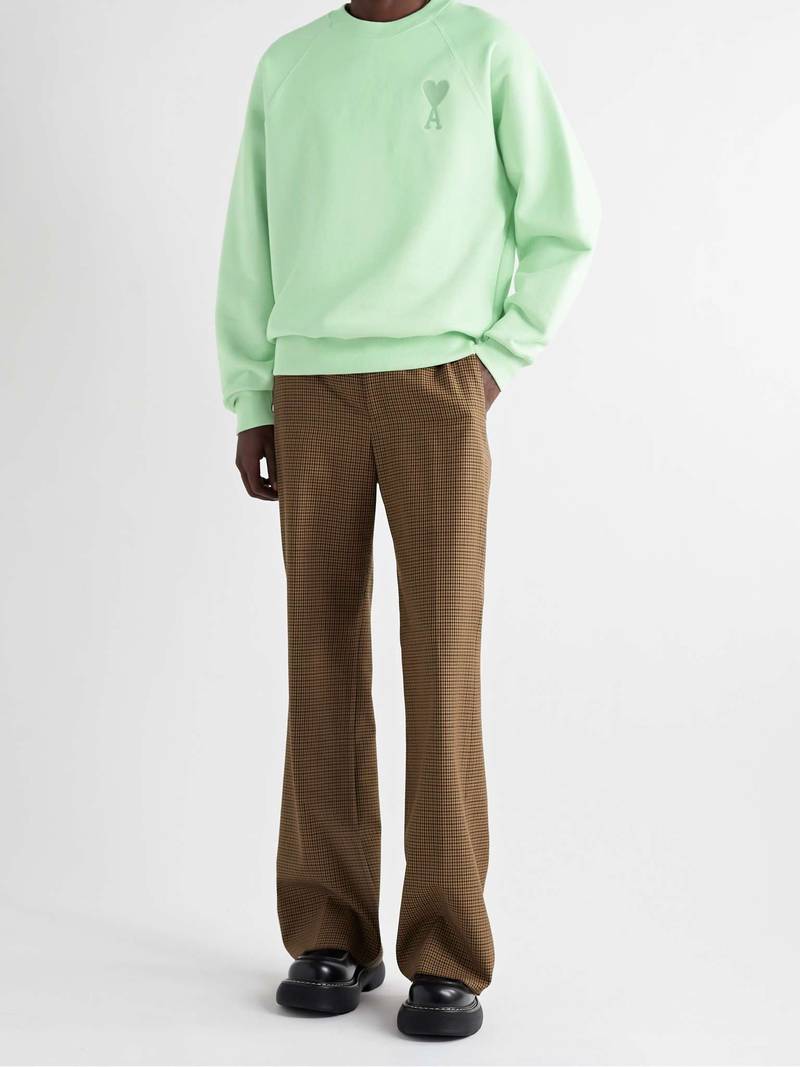 AMI Paris Logo-Appliquéd Cotton-Jersey Sweatshirt outlook