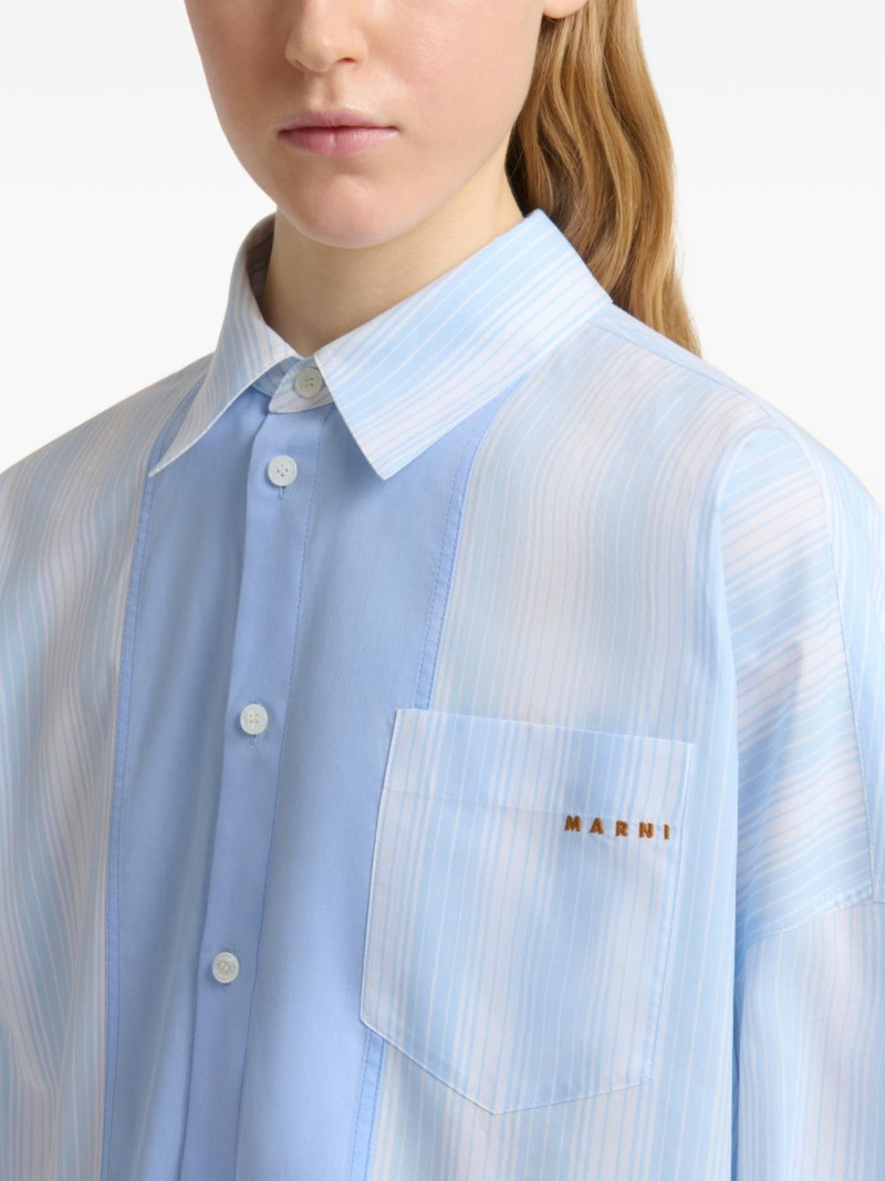 striped panel shirt 5