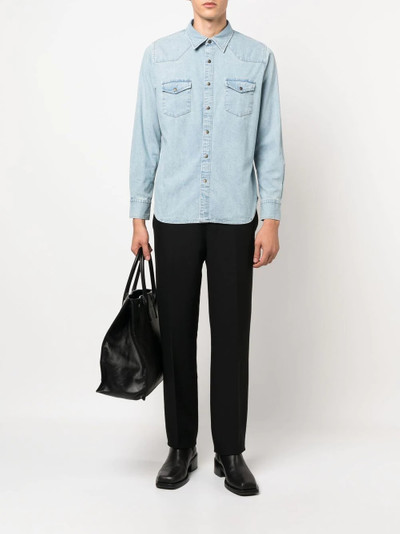 TOM FORD yoke-detail denim shirt outlook