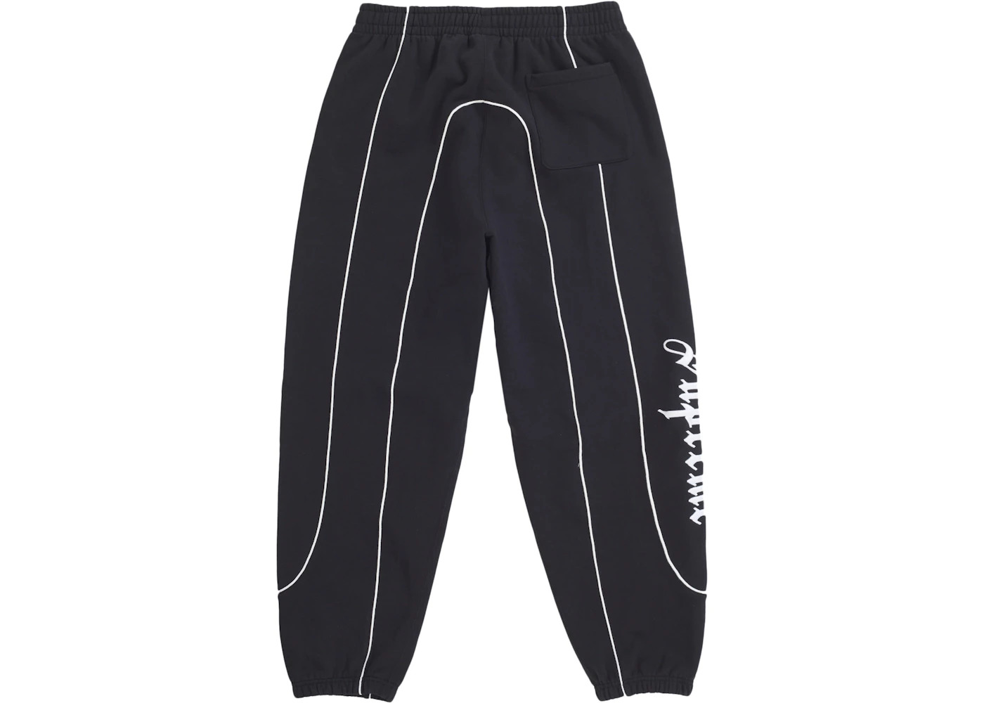 Supreme Curve Piping Sweatpant Black - 3