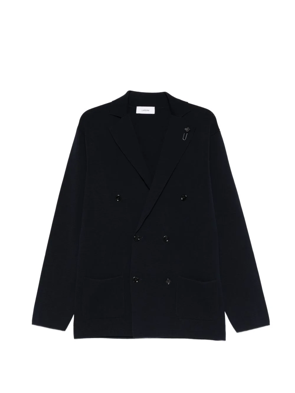 double-breasted pocketed cardigan - 1