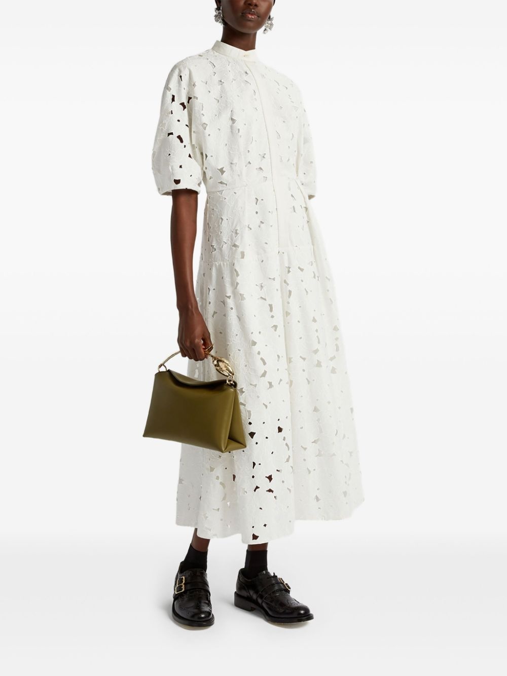 short-sleeve midi dress - 3