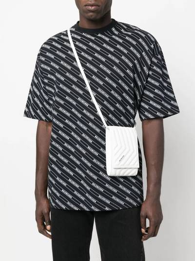 BALENCIAGA logo-print leather shoulder bag outlook