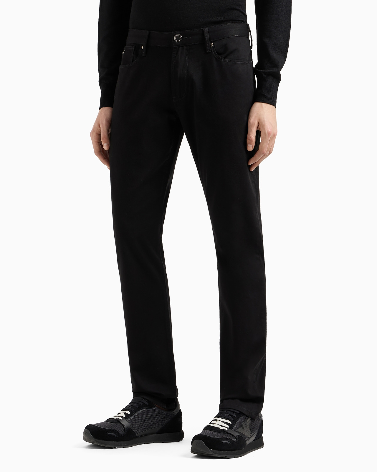 J06 Comfort stretch-gabardine, slim-fit trousers - 4