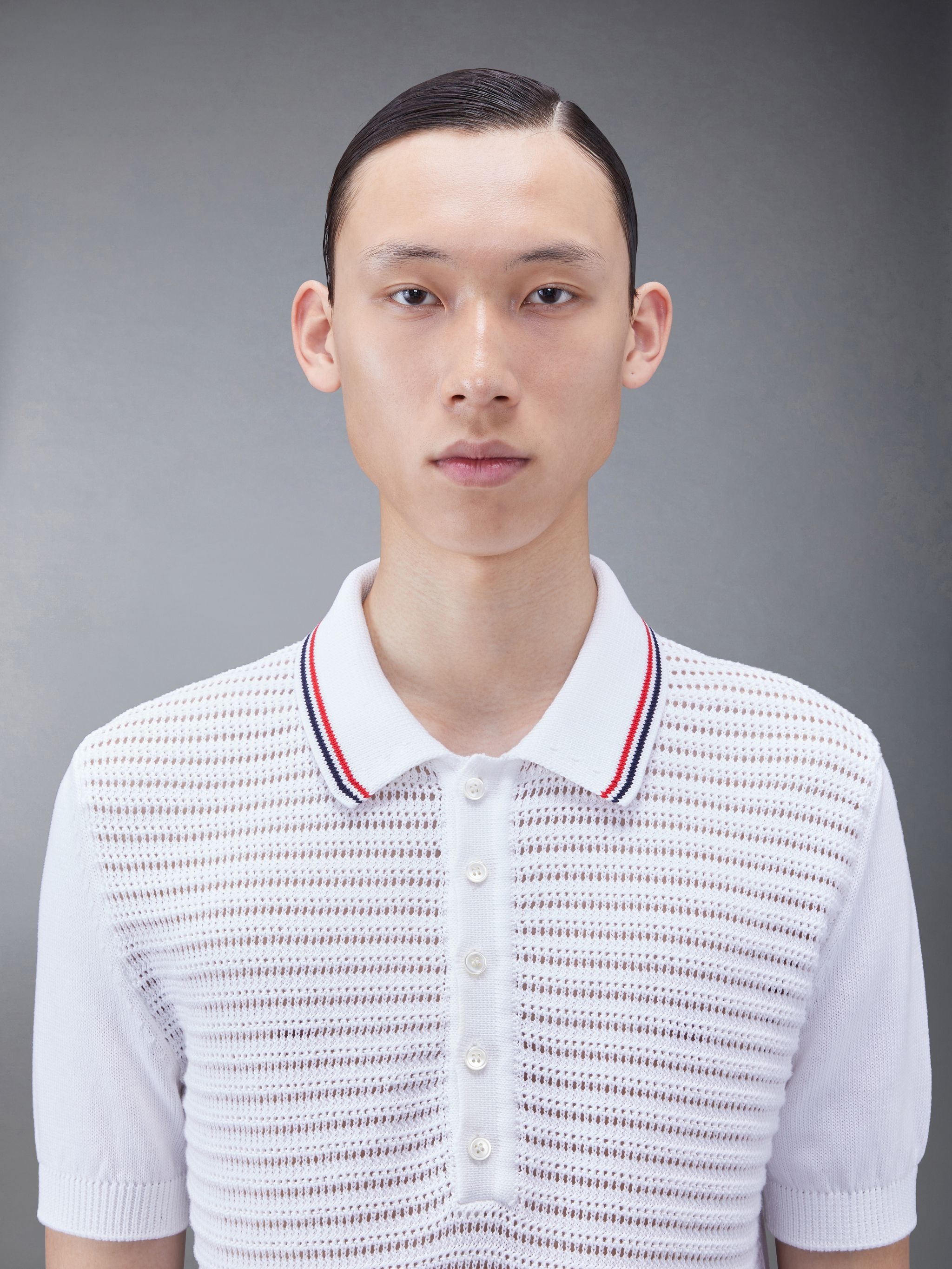 Cotton Crochet Striped Polo - 5