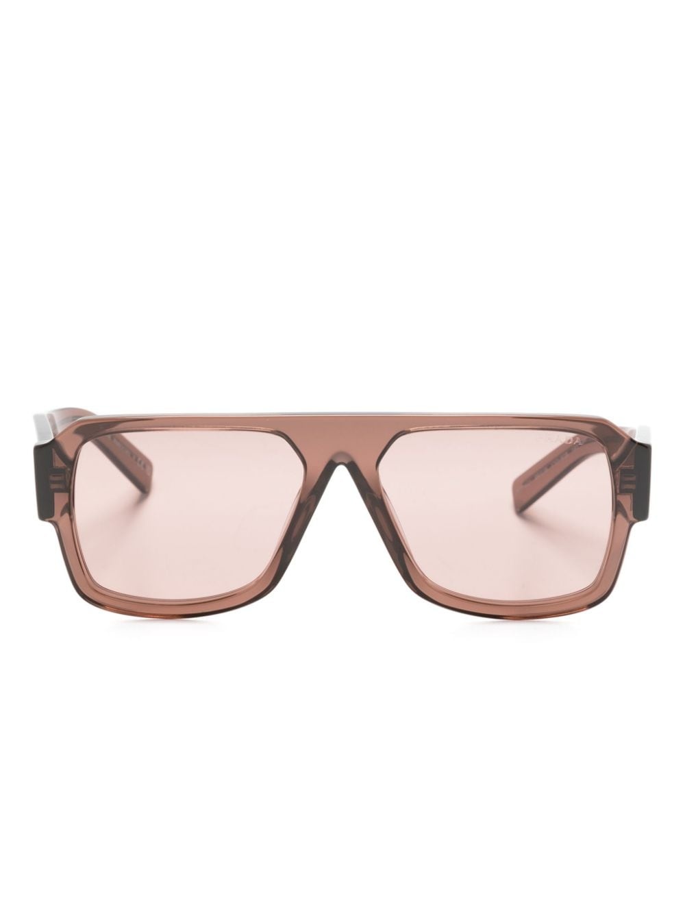 transparent pilot-frame sunglasses - 1