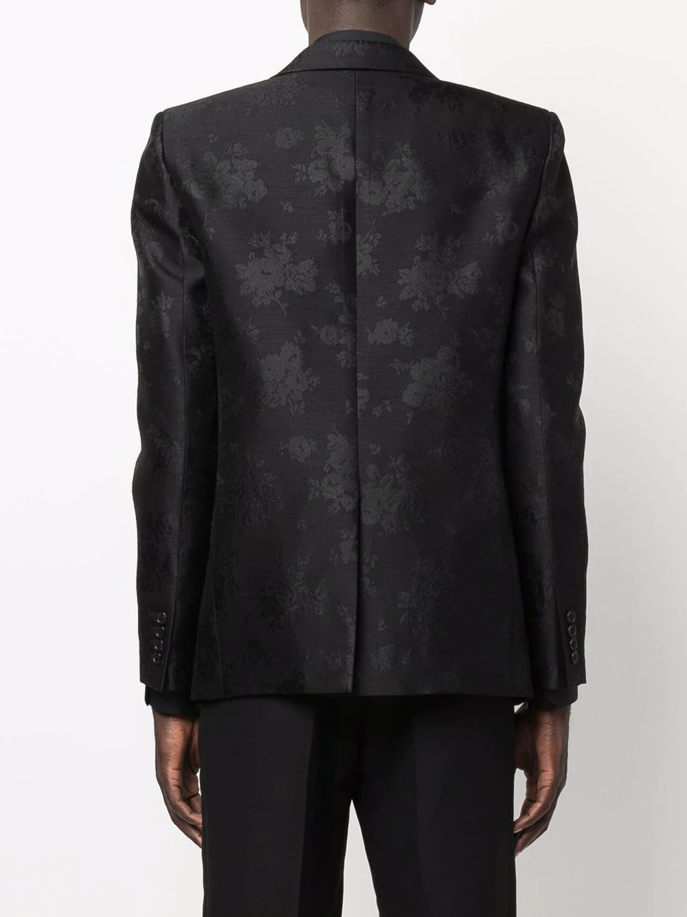 Jacquard Silk single-breasted jacket - 4