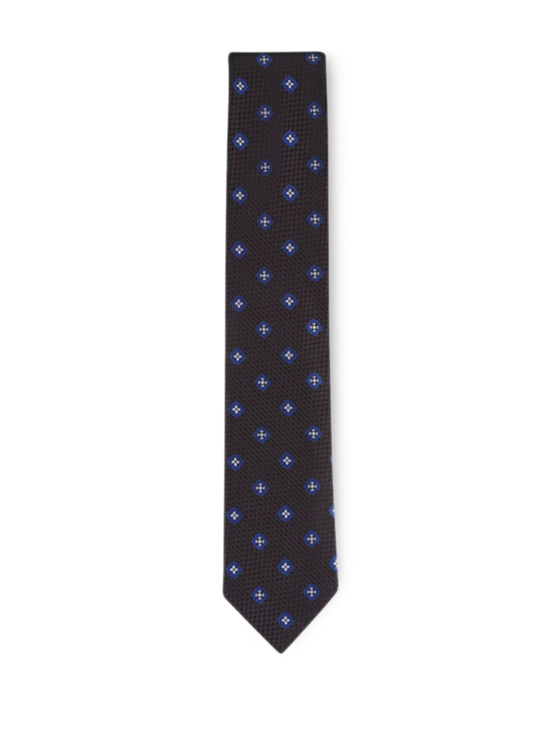 houndstooth floral tie 1