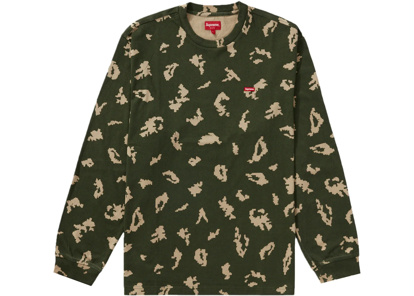 Supreme Small Box L/S Tee (FW21) Olive Russian Camo - 1