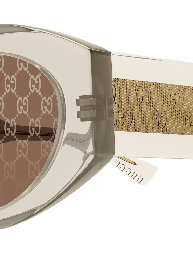 geometric-frame logo sunglasses 3