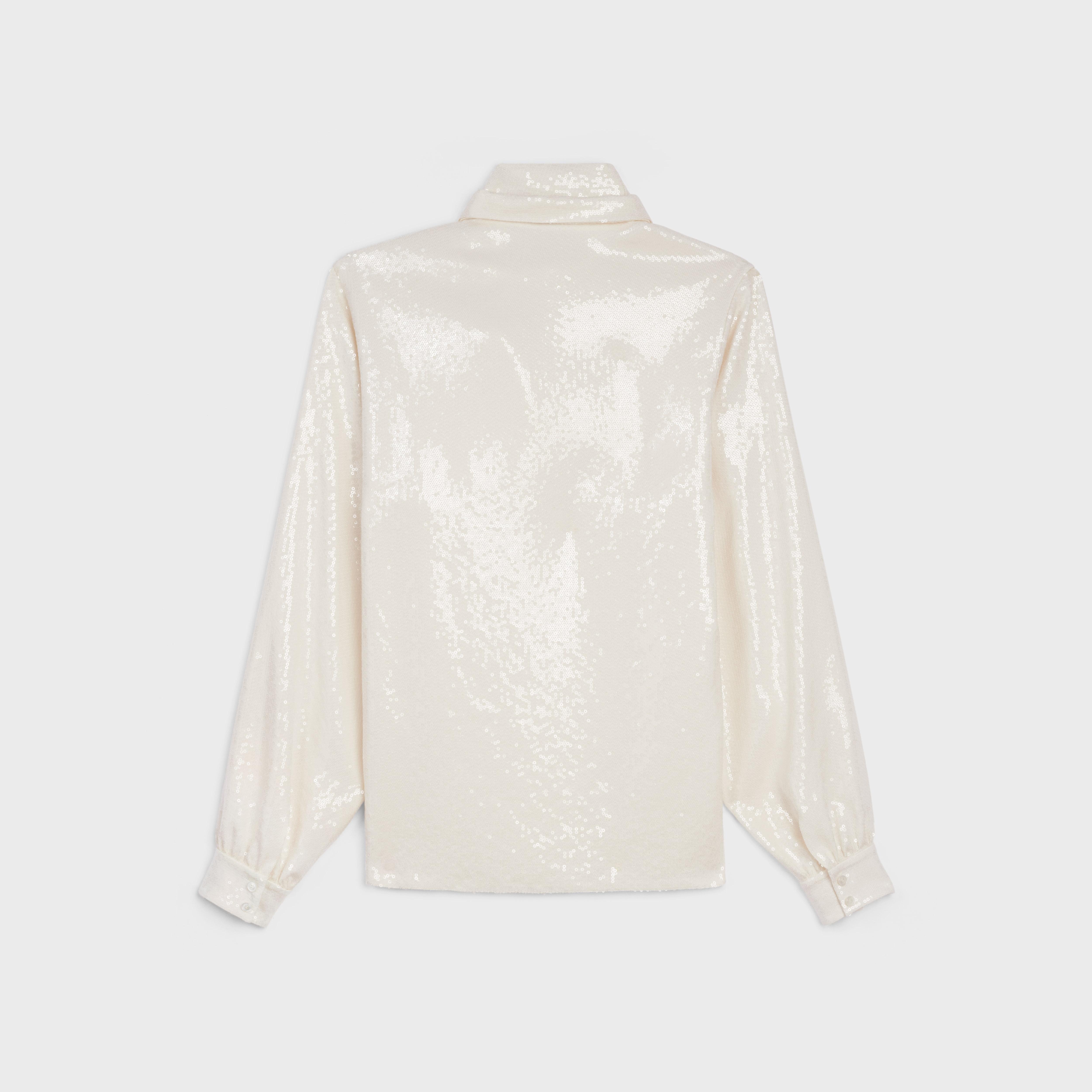LAVALLIÈRE BLOUSE IN MICRO SEQUINS SABLÉ - 2