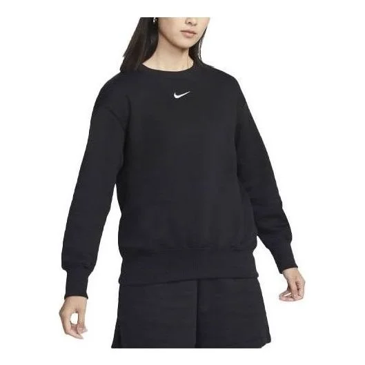 (WMNS) Nike Sportswear Phoenix Fleece Wide Fit Crew Neck Sweatshirt 'Black' DQ5734-010 - 1