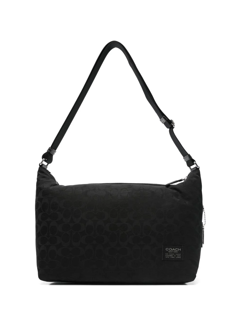 pattern key-charm shoulder bag - 1