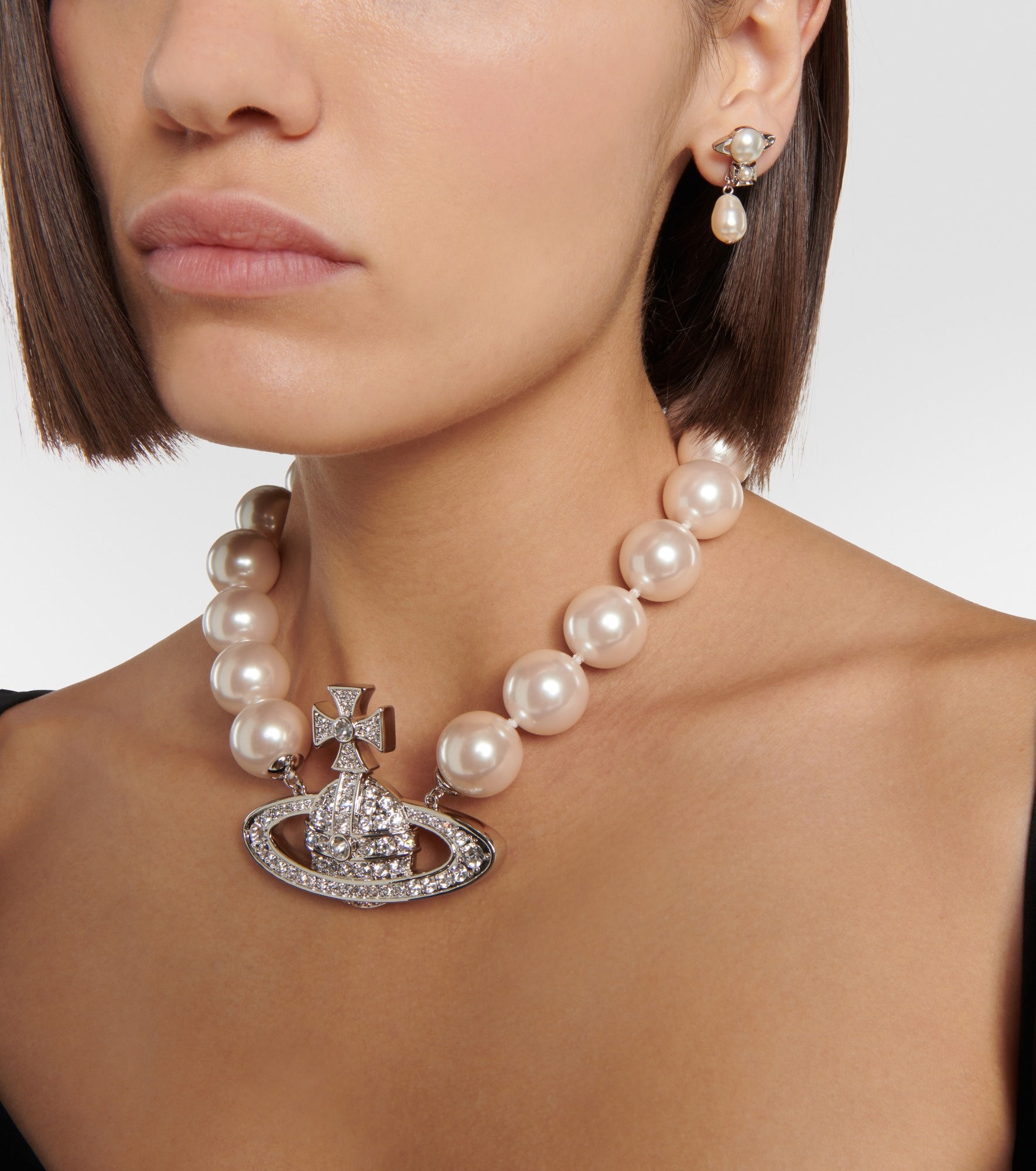 Inass faux pearl drop earrings - 3