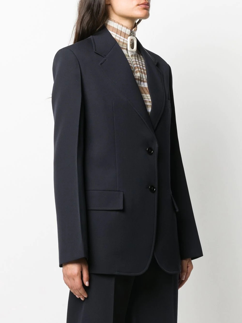 single-breasted wool blazer - 3