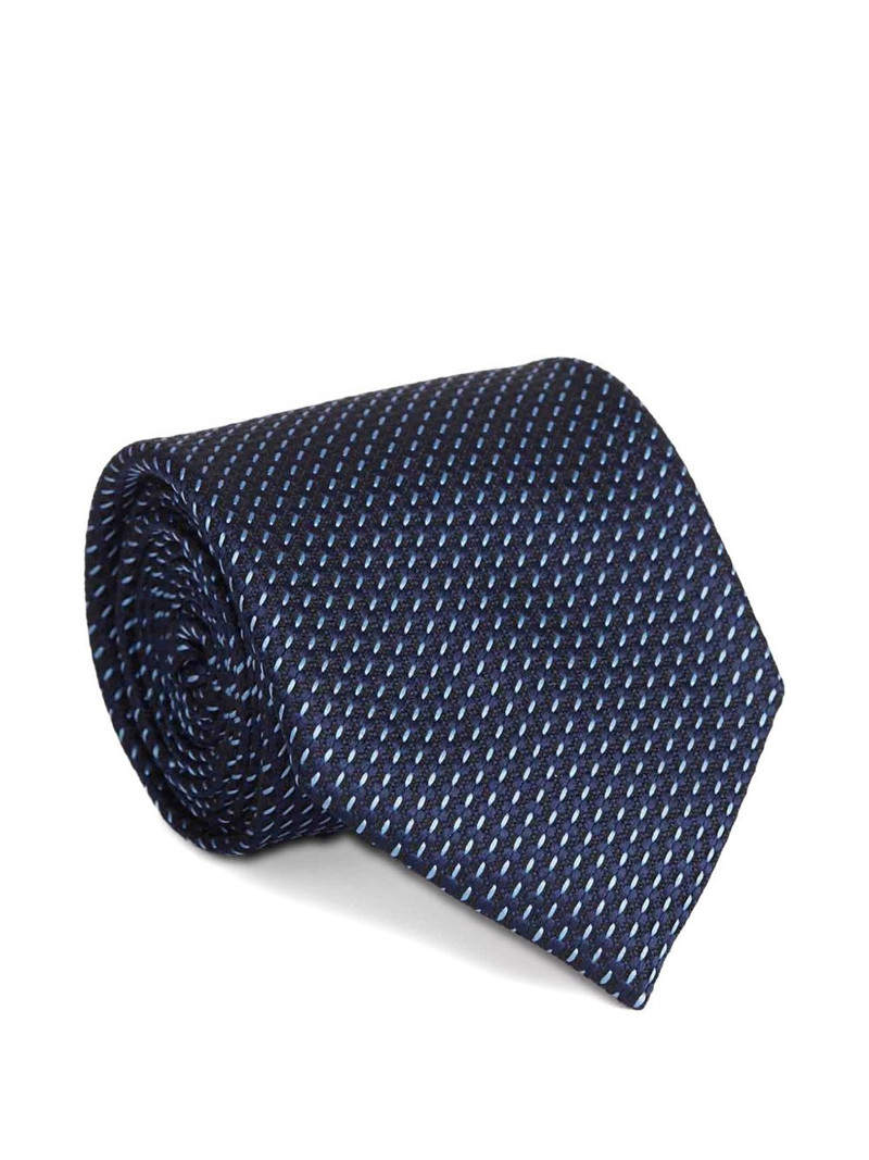 ZEGNA dotted silk tie outlook