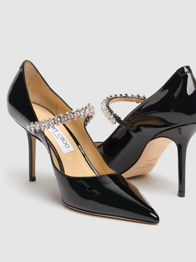 85mm Bling patent leather pumps - 3