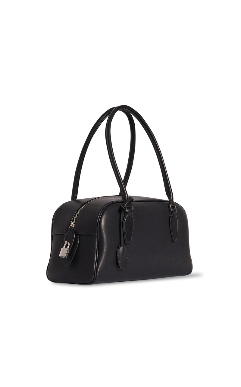 The Row E/W India Leather Bag black outlook