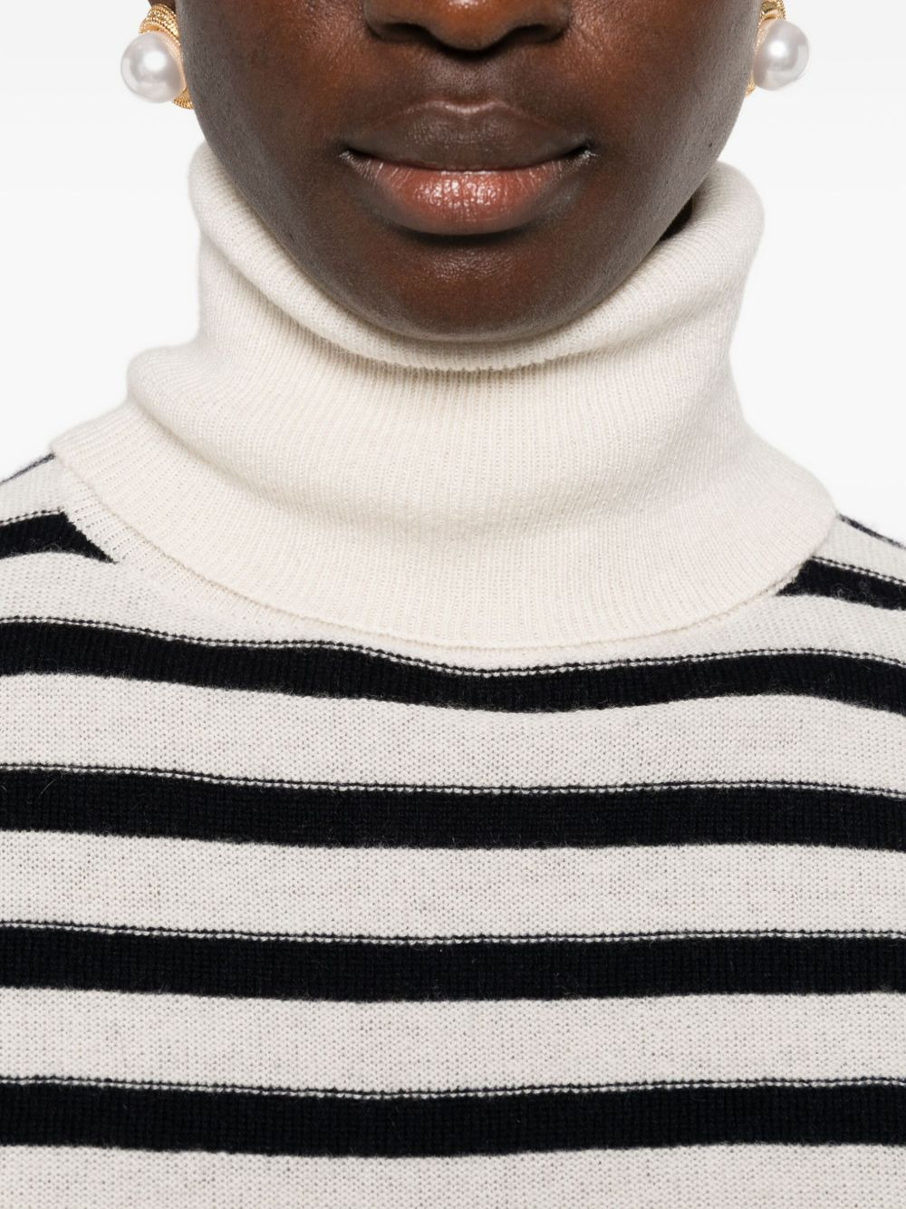 stripe turtleneck sweater - 5