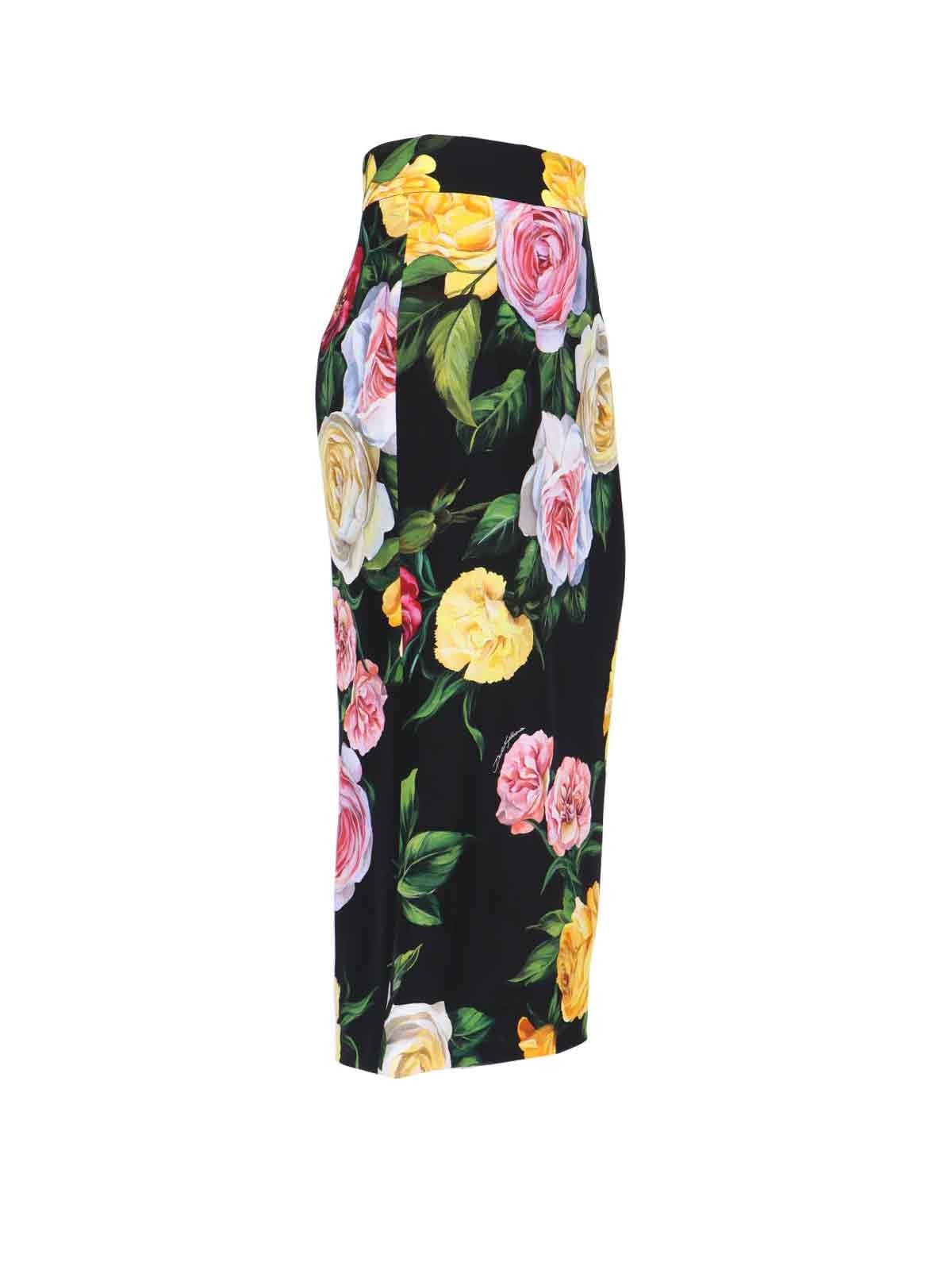 FLORAL SHEATH SKIRT - 3