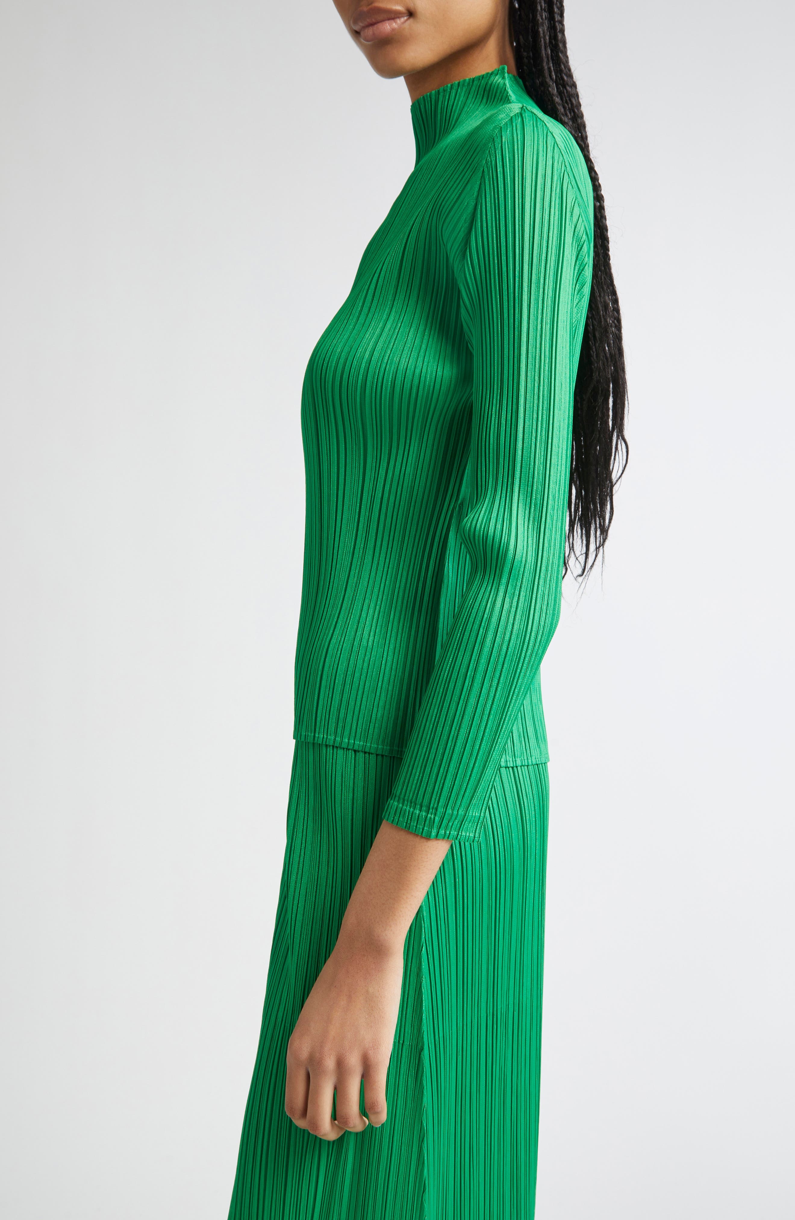 Pleats Please Issey Miyake Monthly Colors February Pleated Top in Green at Nordstrom - 4