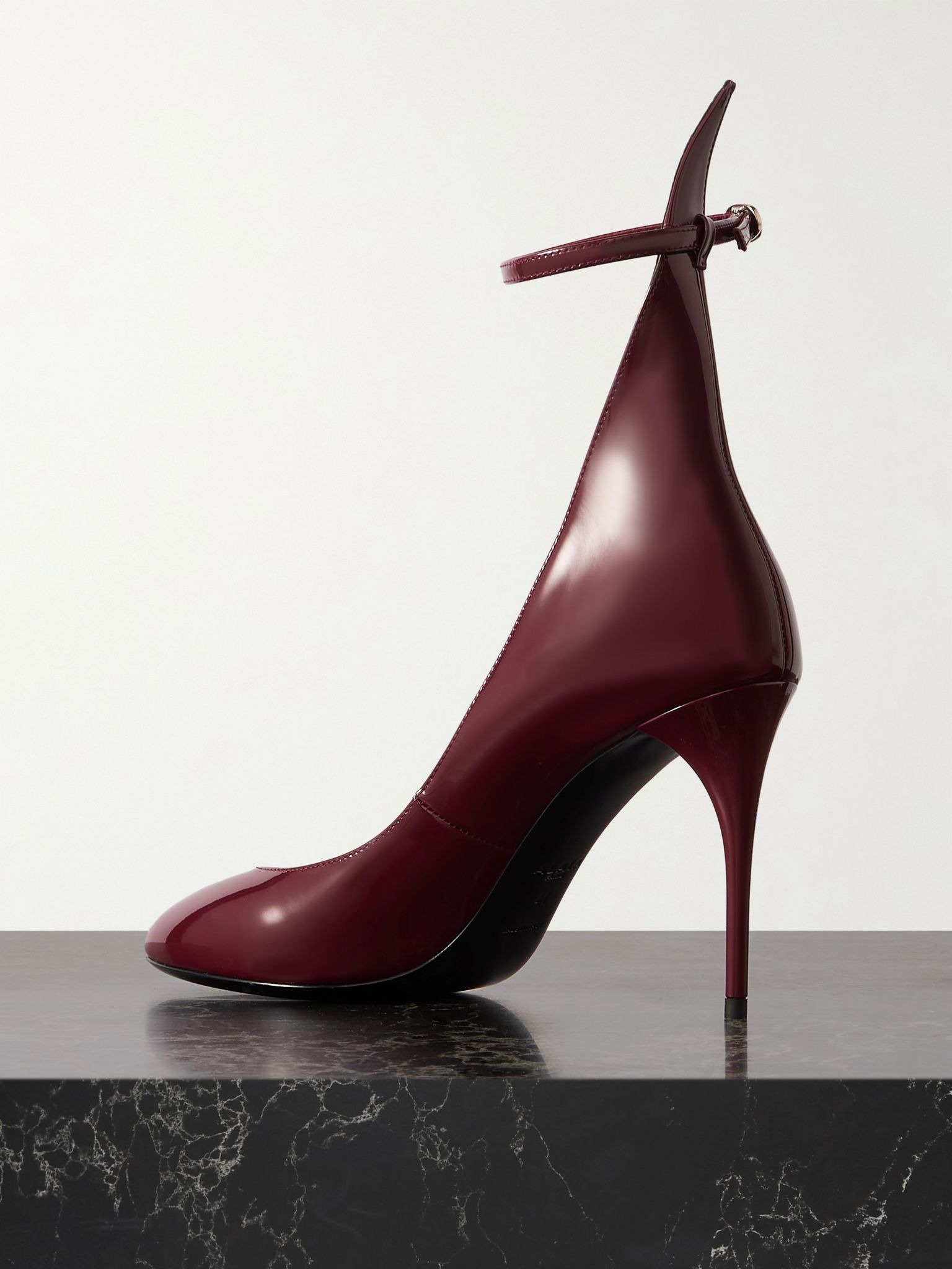 90 patent-leather pumps Burgundy - 3