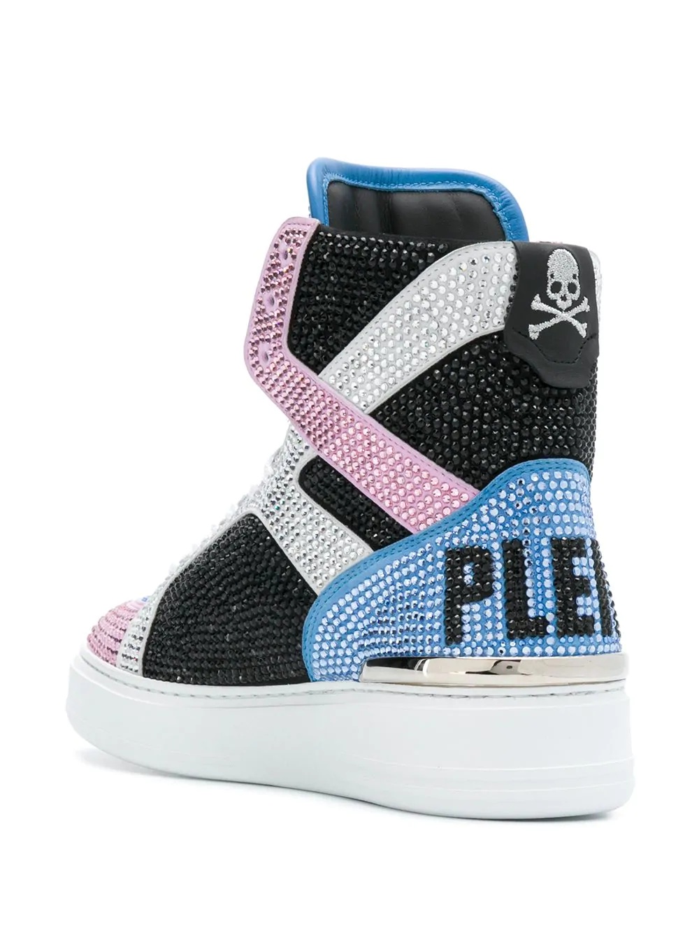 crystal-embellished high-top sneakers - 3