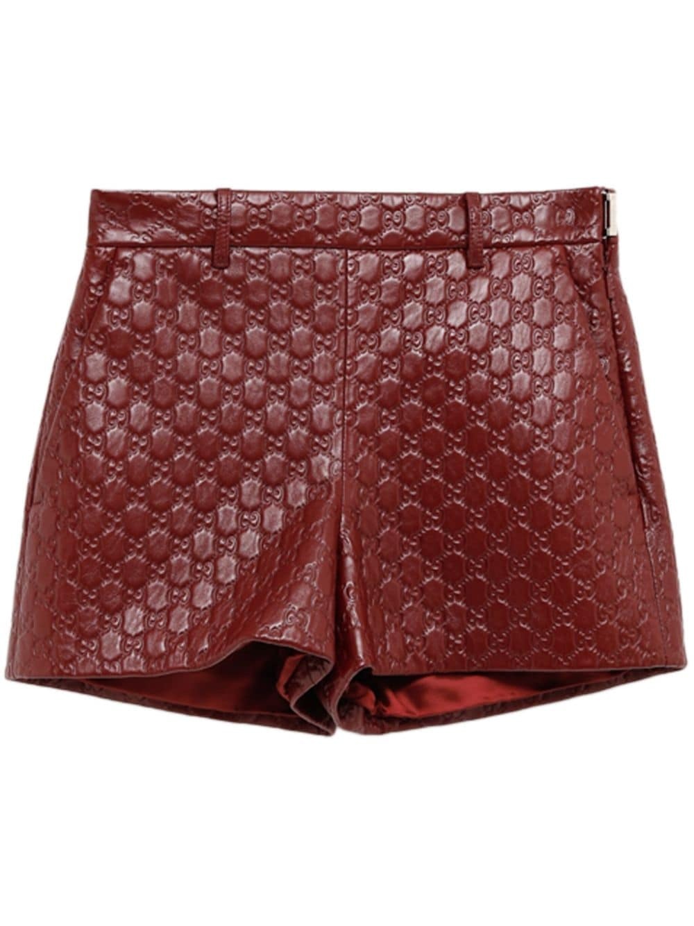 GG-canvas leather shorts - 1