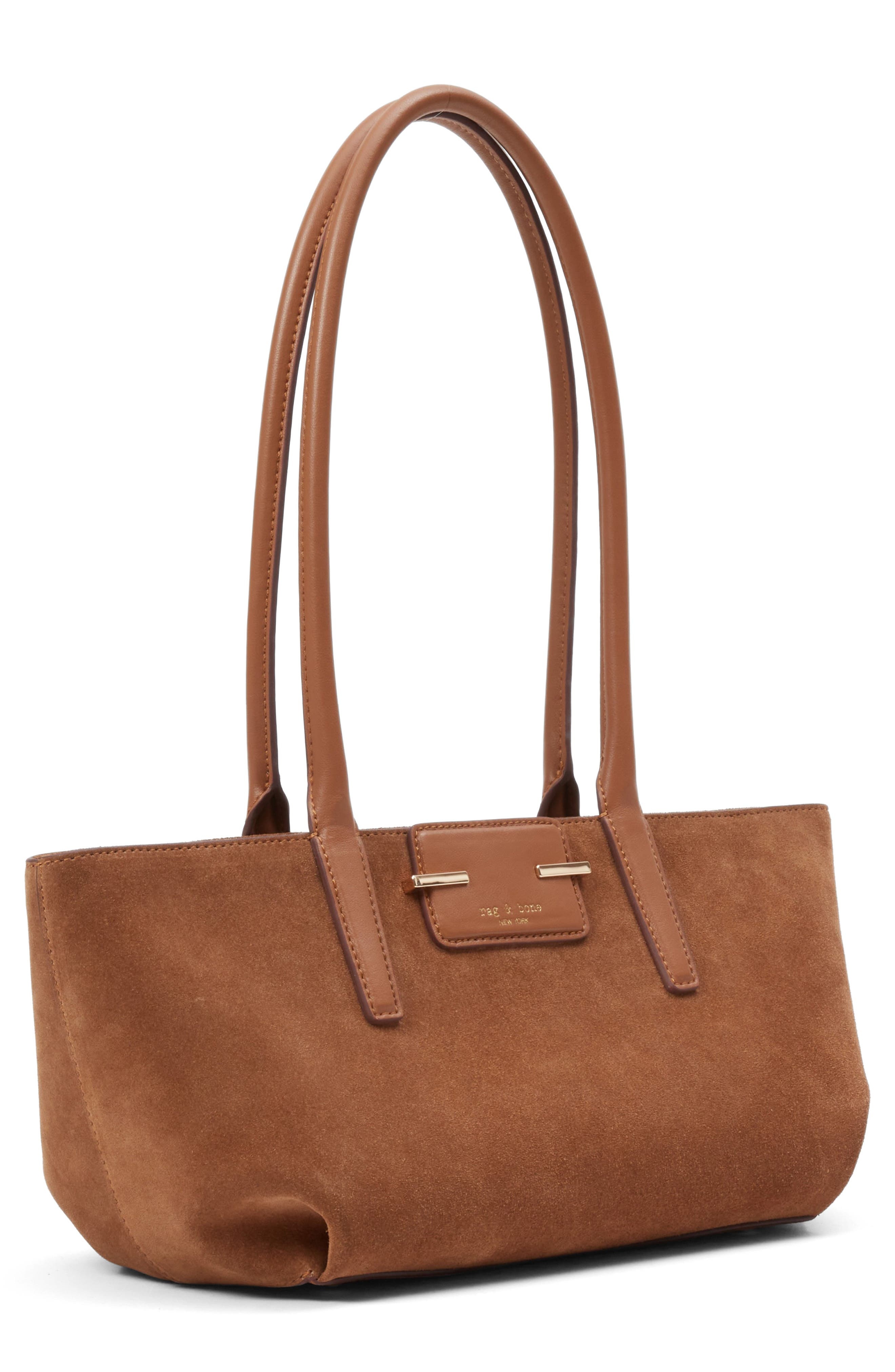 rag & bone Realm Suede Satchel in Golden Brown at Nordstrom - 3