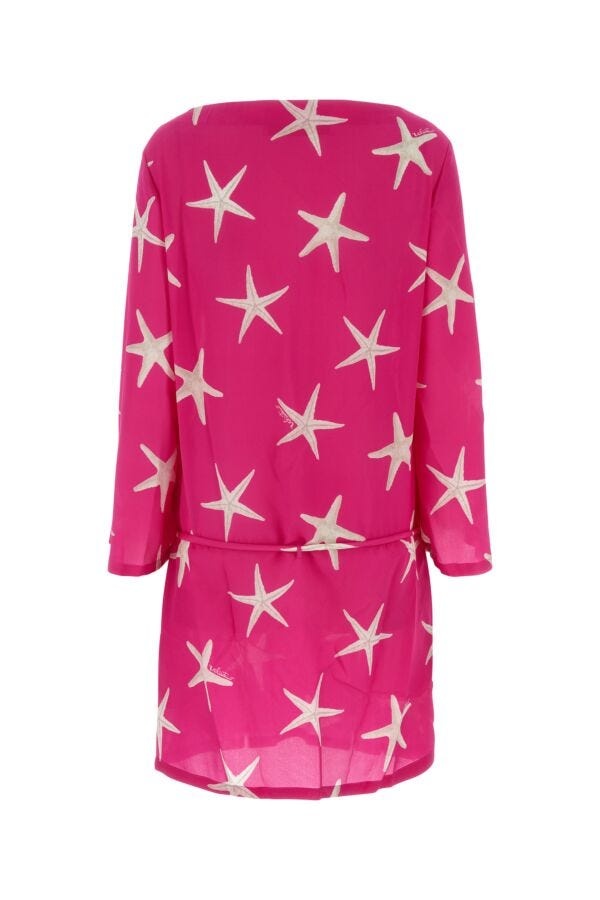 ワンピース VALENTINO PRINTED CREPE VALENTINO GARAVANI ESCAPE MINI DRESS Valentino Printed crepe Valentino Garavani Escape mini dress
