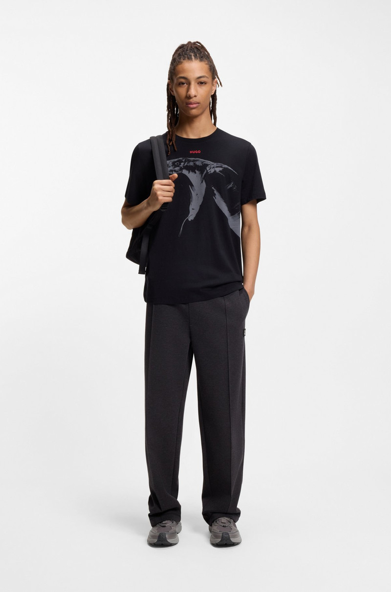 HUGO TRAINERS IN FAUX SUEDE AND TEXTURED CANVAS outlook