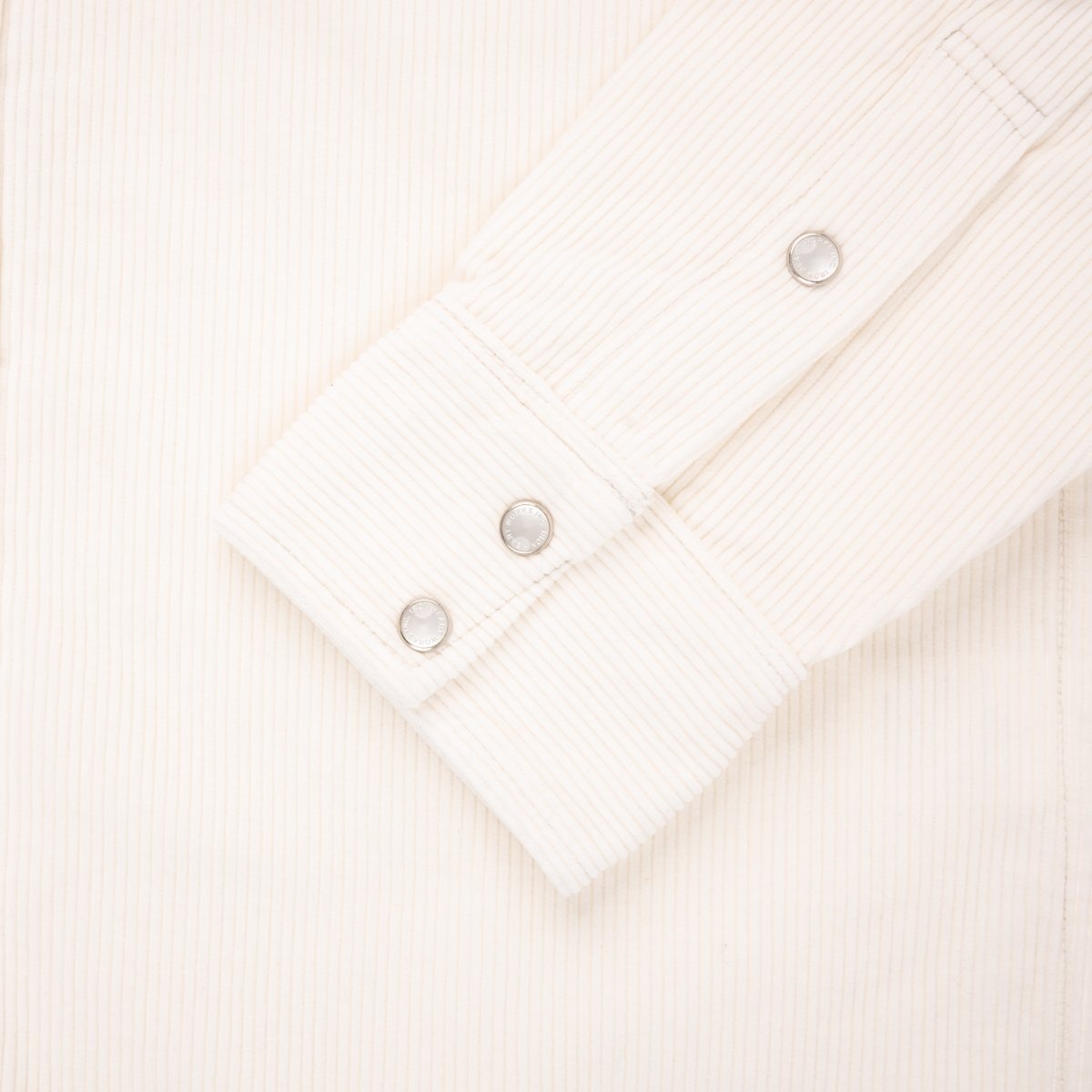 IHSH-398-WHT 11oz Corduroy Western Shirt -  Off White - 9
