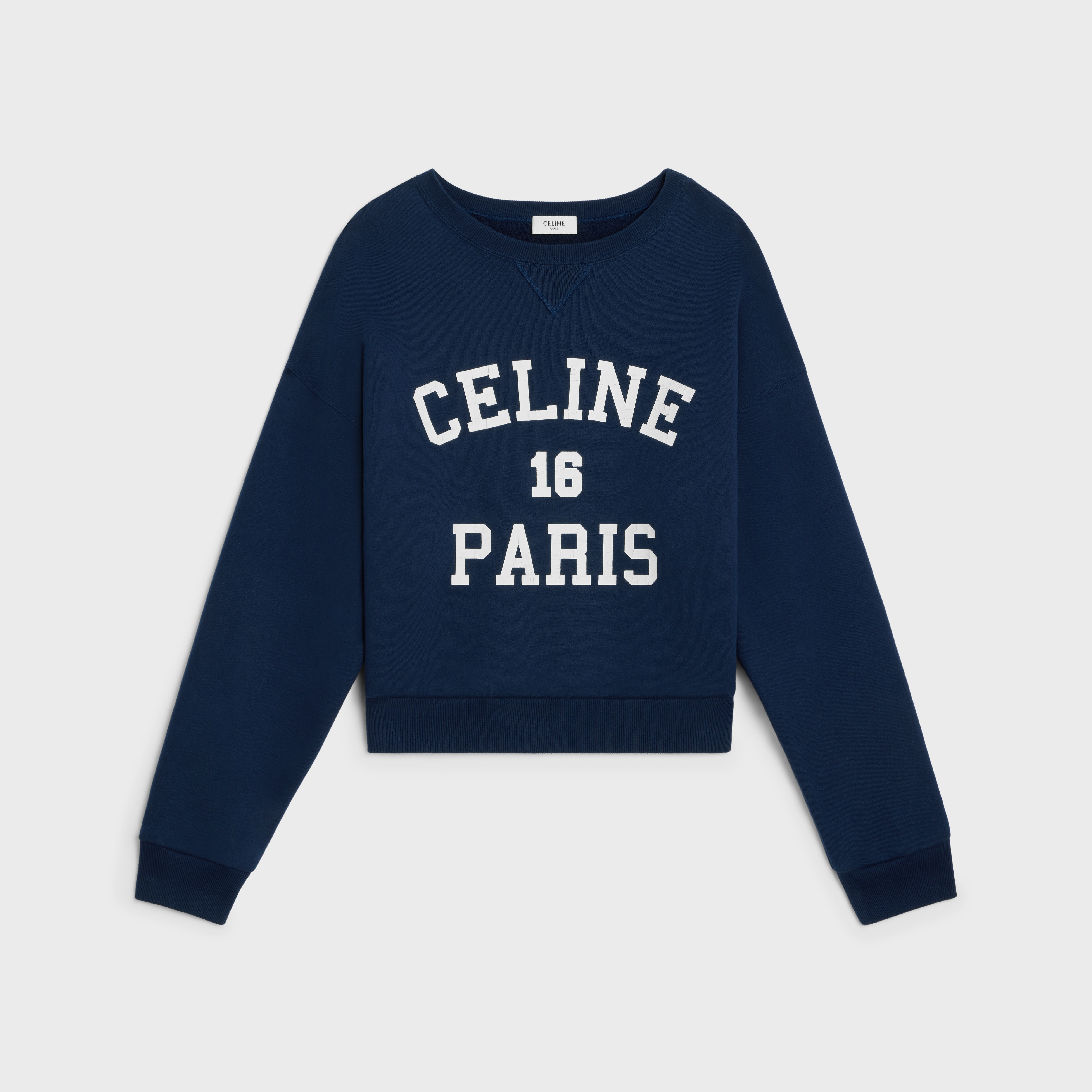 celine paris 16 sweatshirt in cotton fleece - 1