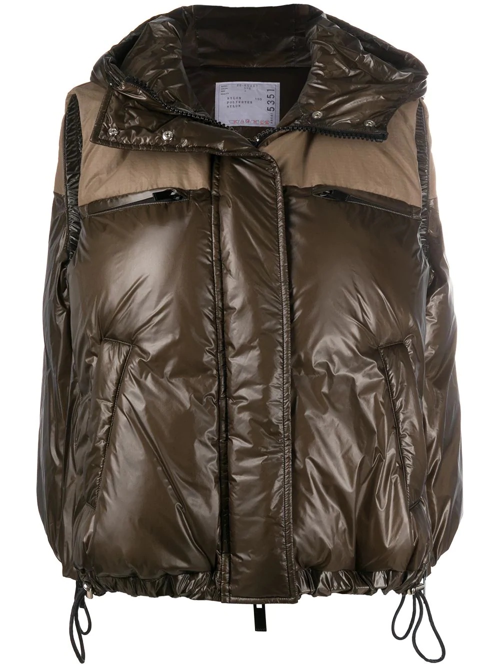 padded hooded gilet - 1