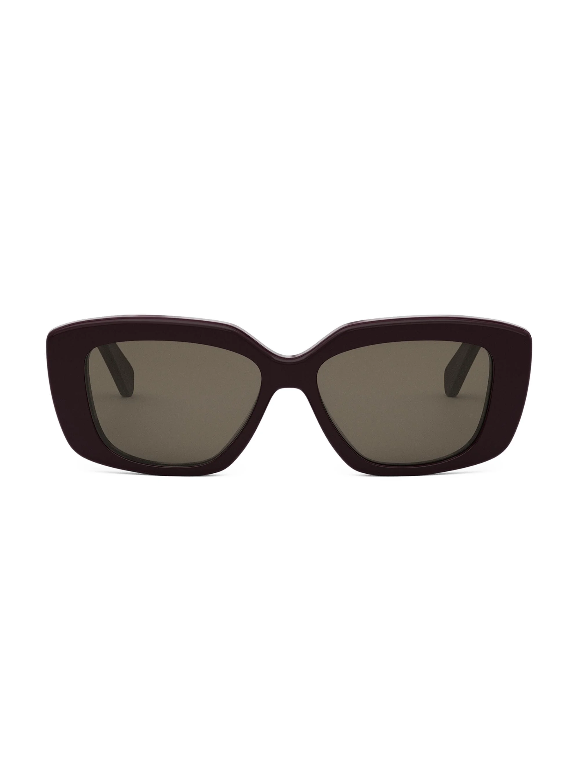 Women's Triomphe 55MM Rectangular Sunglasses - Dark Grey Deep Purple - 1