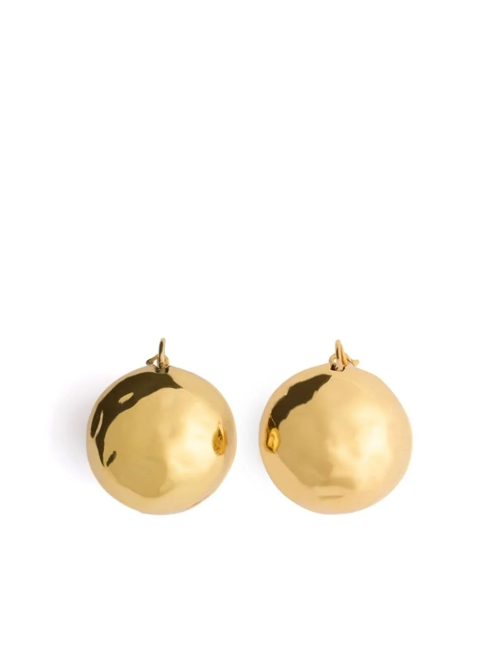 hammered gold-plated earrings - 1
