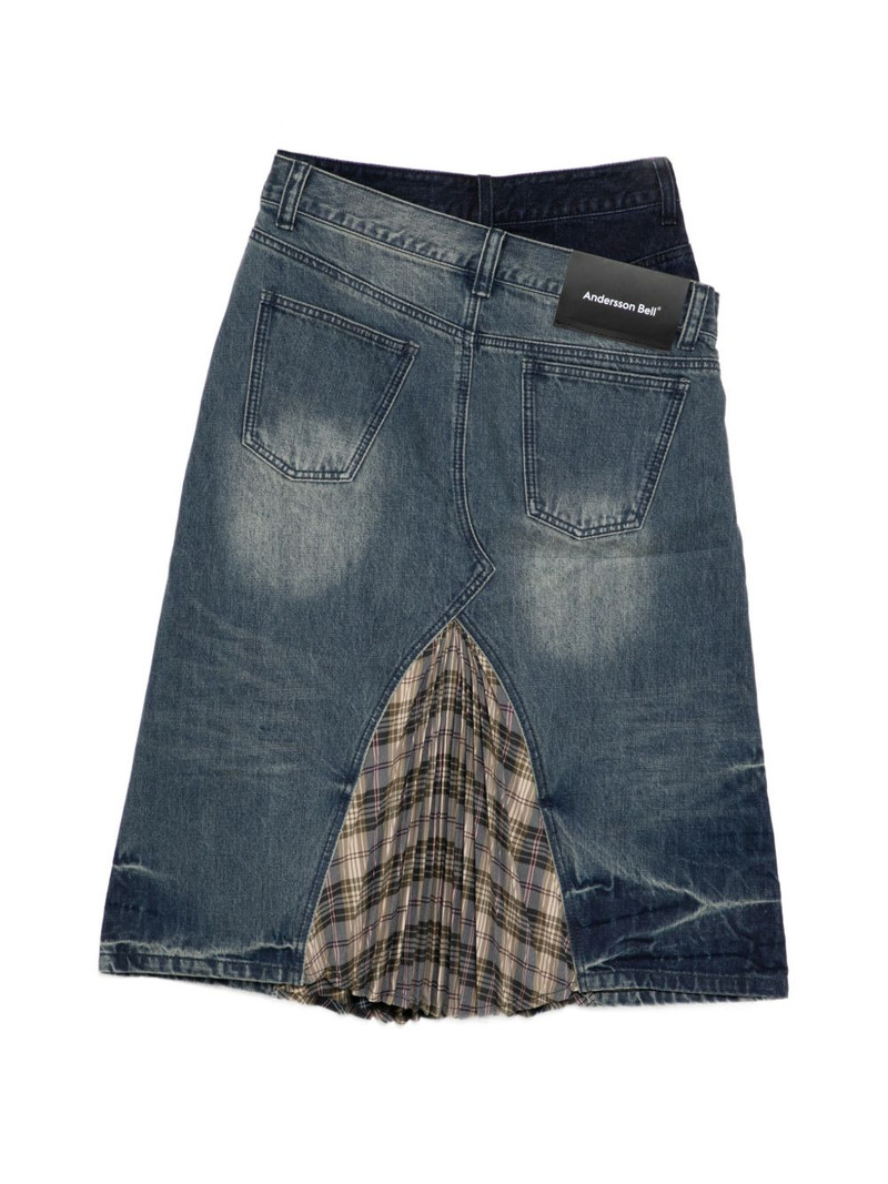 Andersson Bell Pleated Combo Flipped Demin skirt outlook