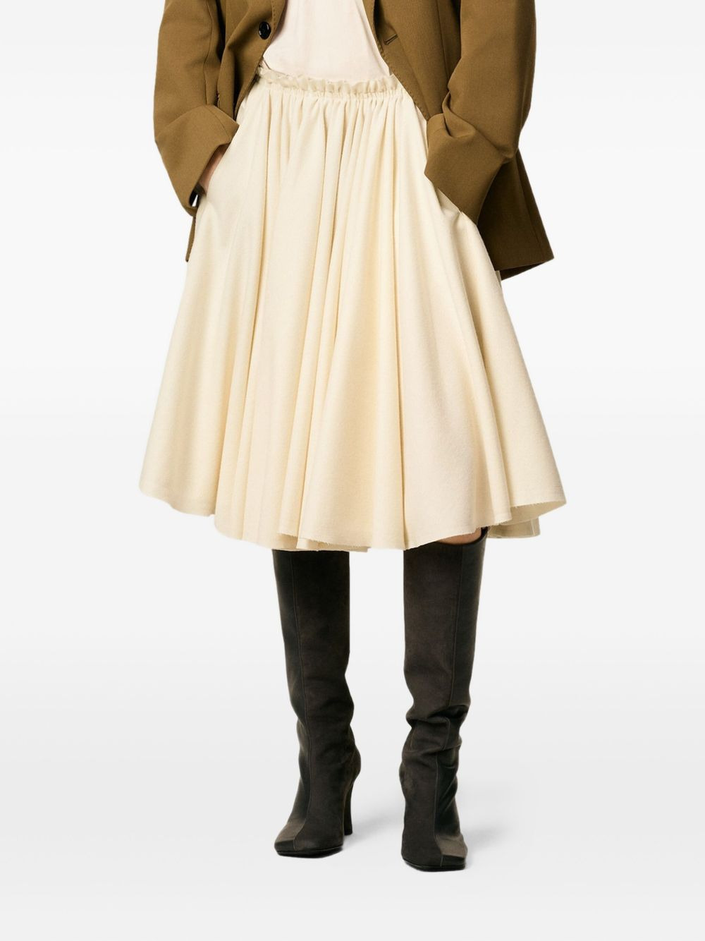 Corolla wool midi skirt - 2