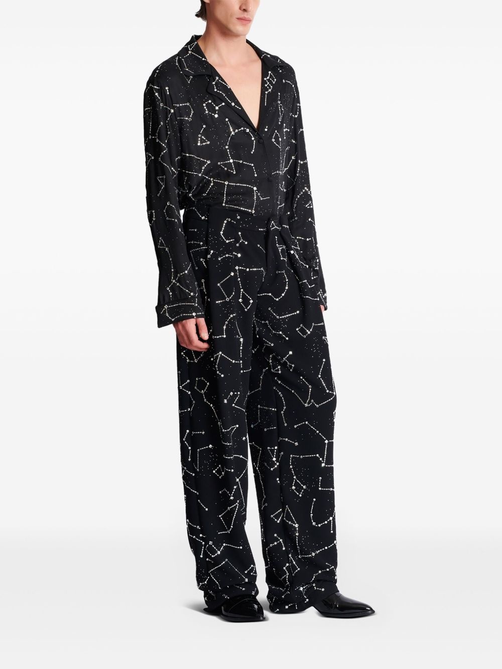 constellation embroidered trousers - 2